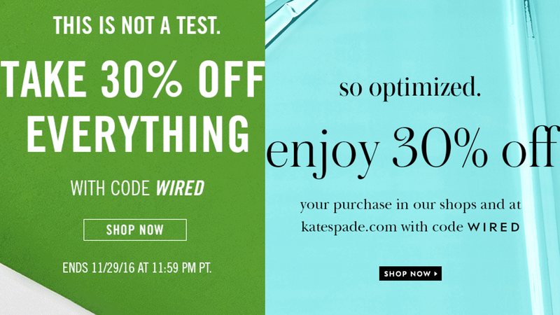 Jack Spade: 30% off everything with code WIRED | Kate Spade: 30% off everything with code WIRED